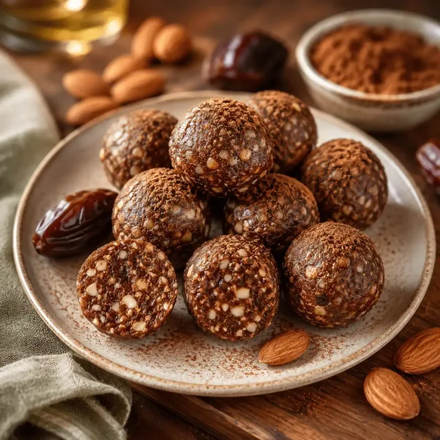 Energy balls with dates & almonds