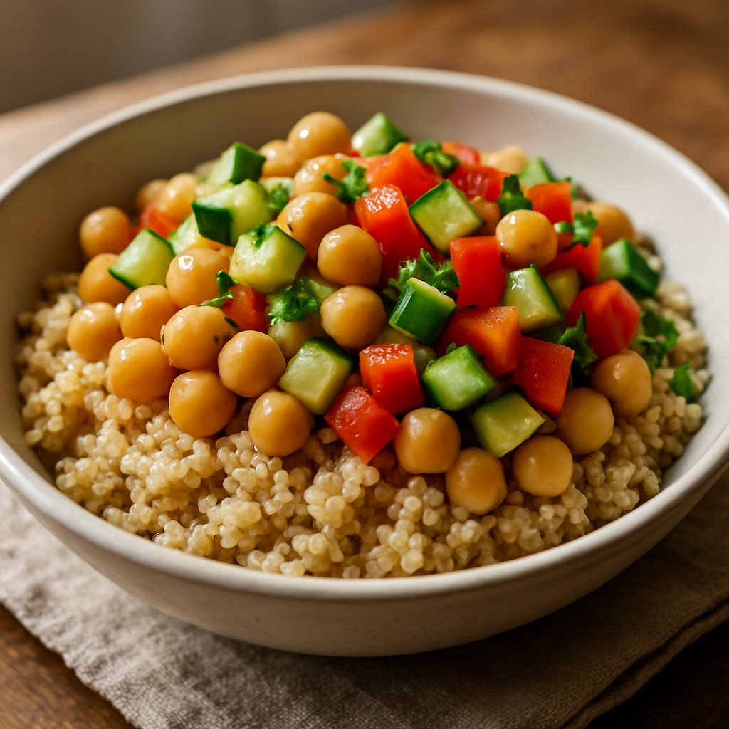 Quinoa Bowl with Chickpeas and Vegetables