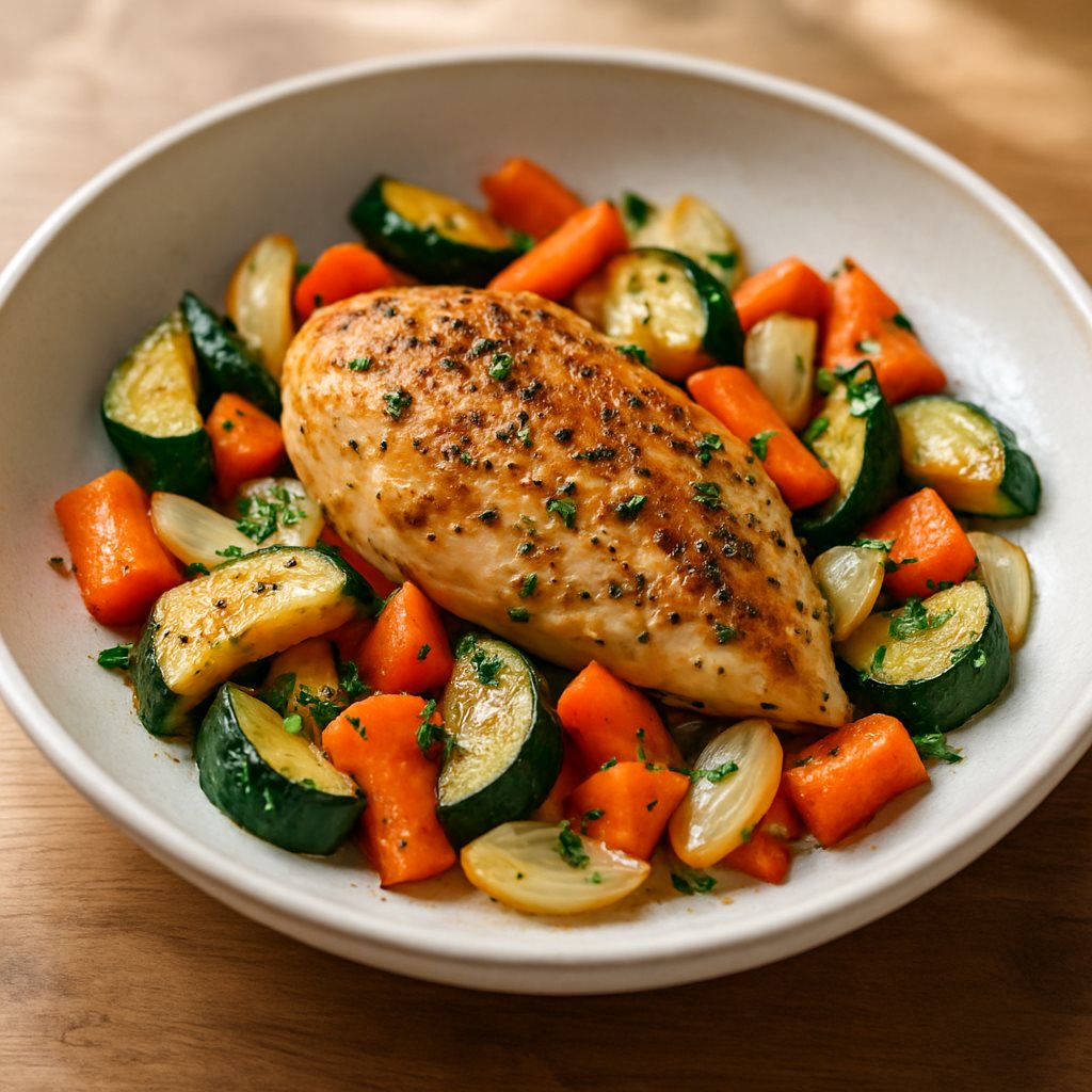 Herb-Roasted Chicken Breast with Vegetables